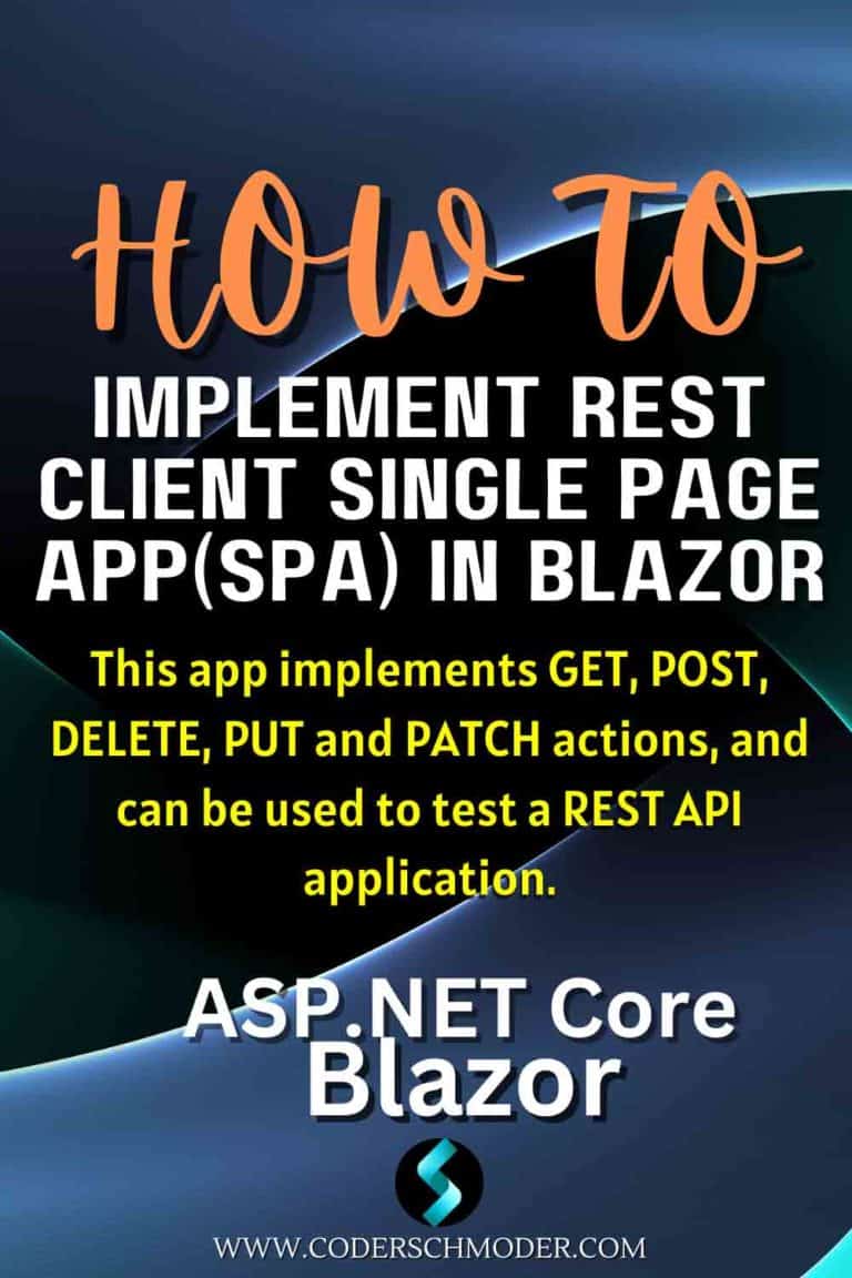 How to implement REST Client Single Page App in Blazor